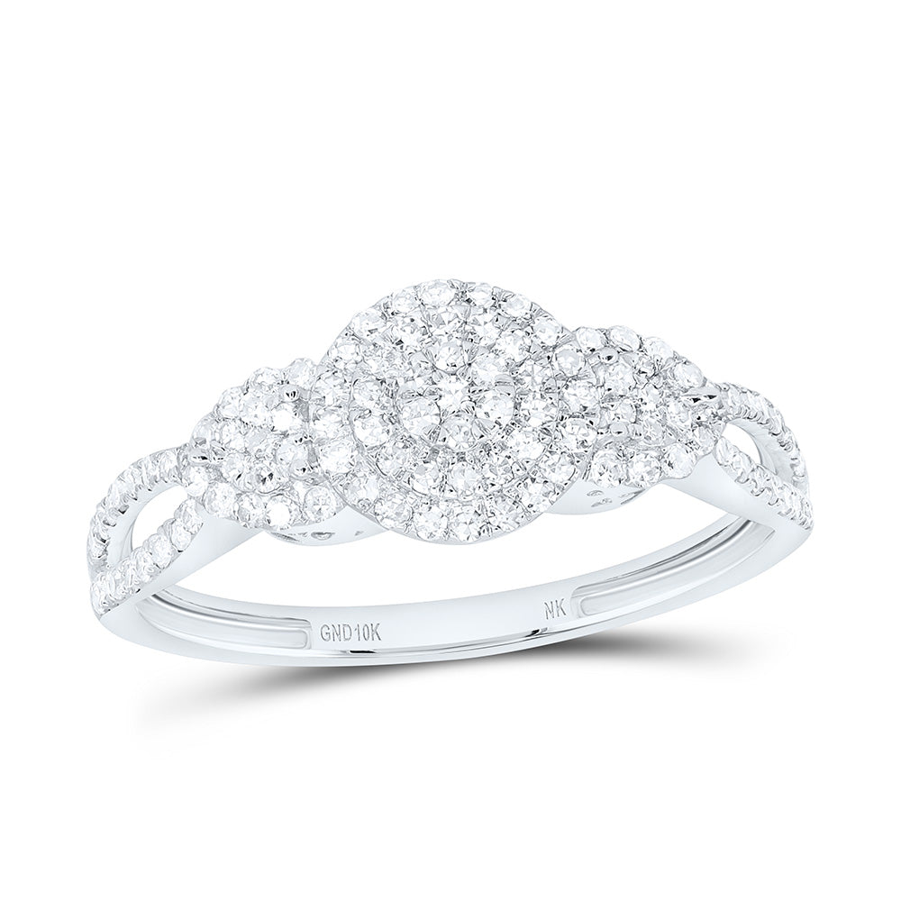 3/8CTW-NAT DIA NK FASHION ROUND RING Daisy Joyeria