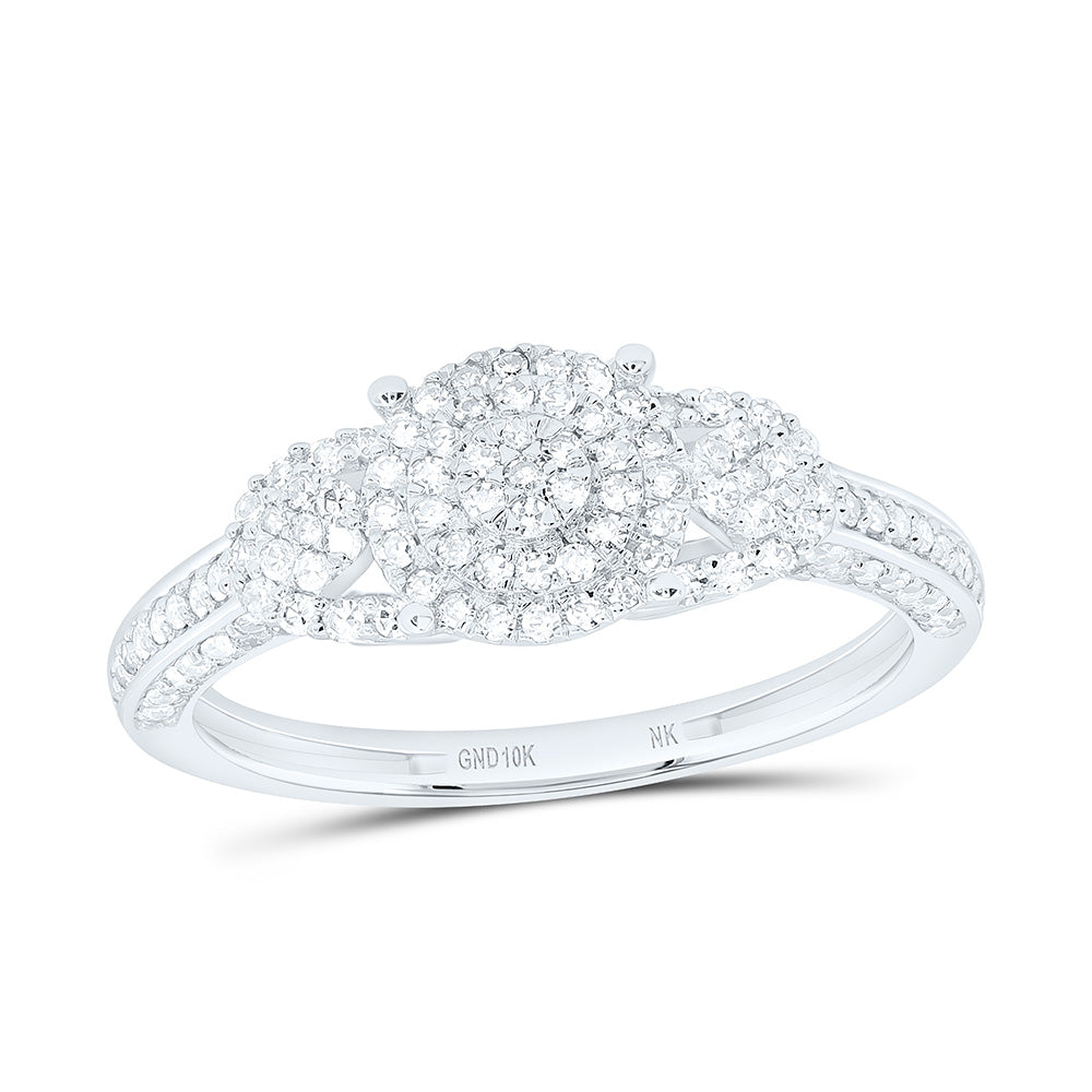 1/2CTW-NAT DIA NK FASHION ROUND RING Daisy Joyeria