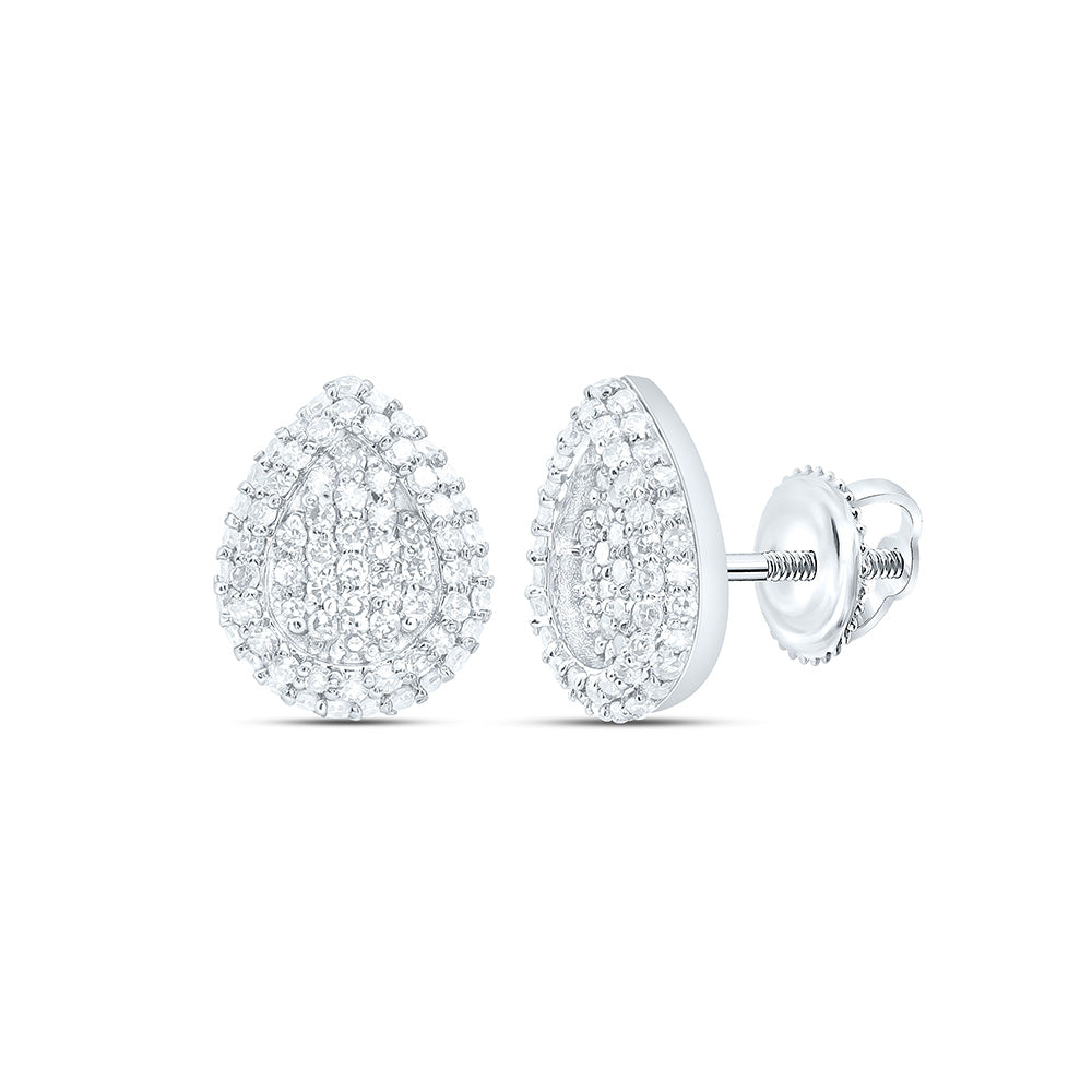 1/2CTW-NAT DIA NK FASHION PEAR EARRING Daisy Joyeria