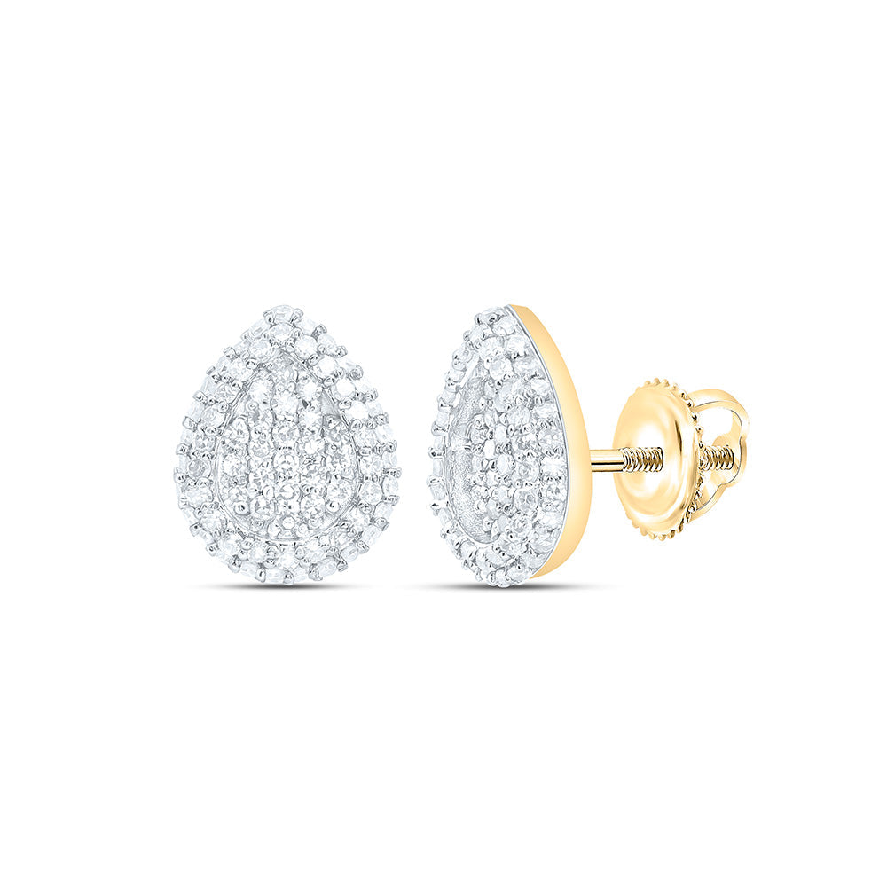 1/2CTW-NAT DIA NK FASHION PEAR EARRING Daisy Joyeria