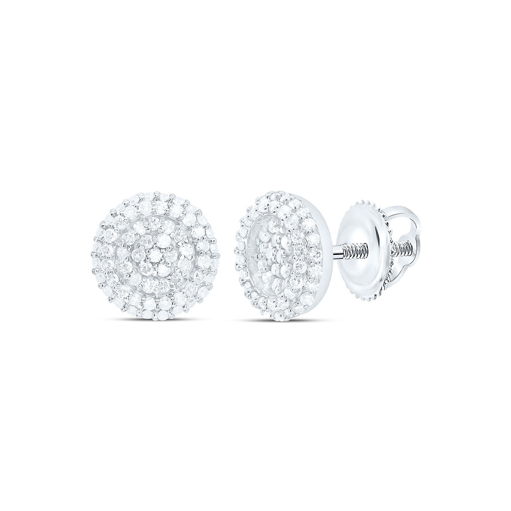 1/3CTW-NAT DIA NK FASHION ROUND EARRING Daisy Joyeria