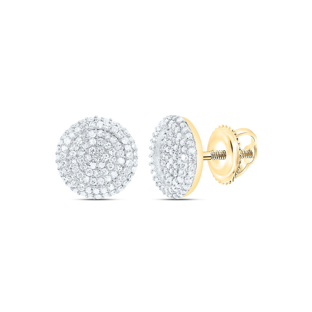 1/2CTW-NAT DIA NK FASHION ROUND EARRING Daisy Joyeria