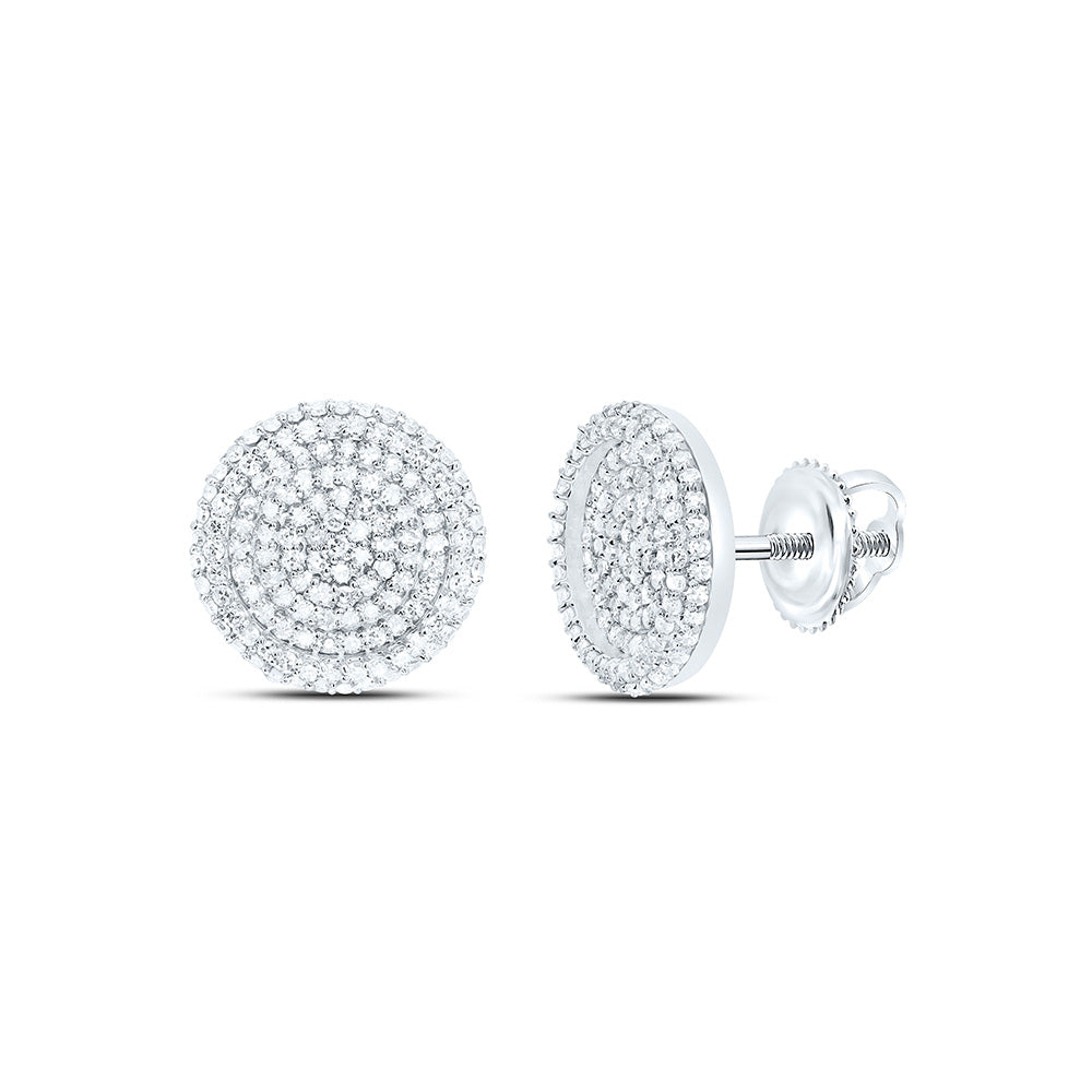 3/4CTW-NAT DIA NK FASHION ROUND EARRING Daisy Joyeria