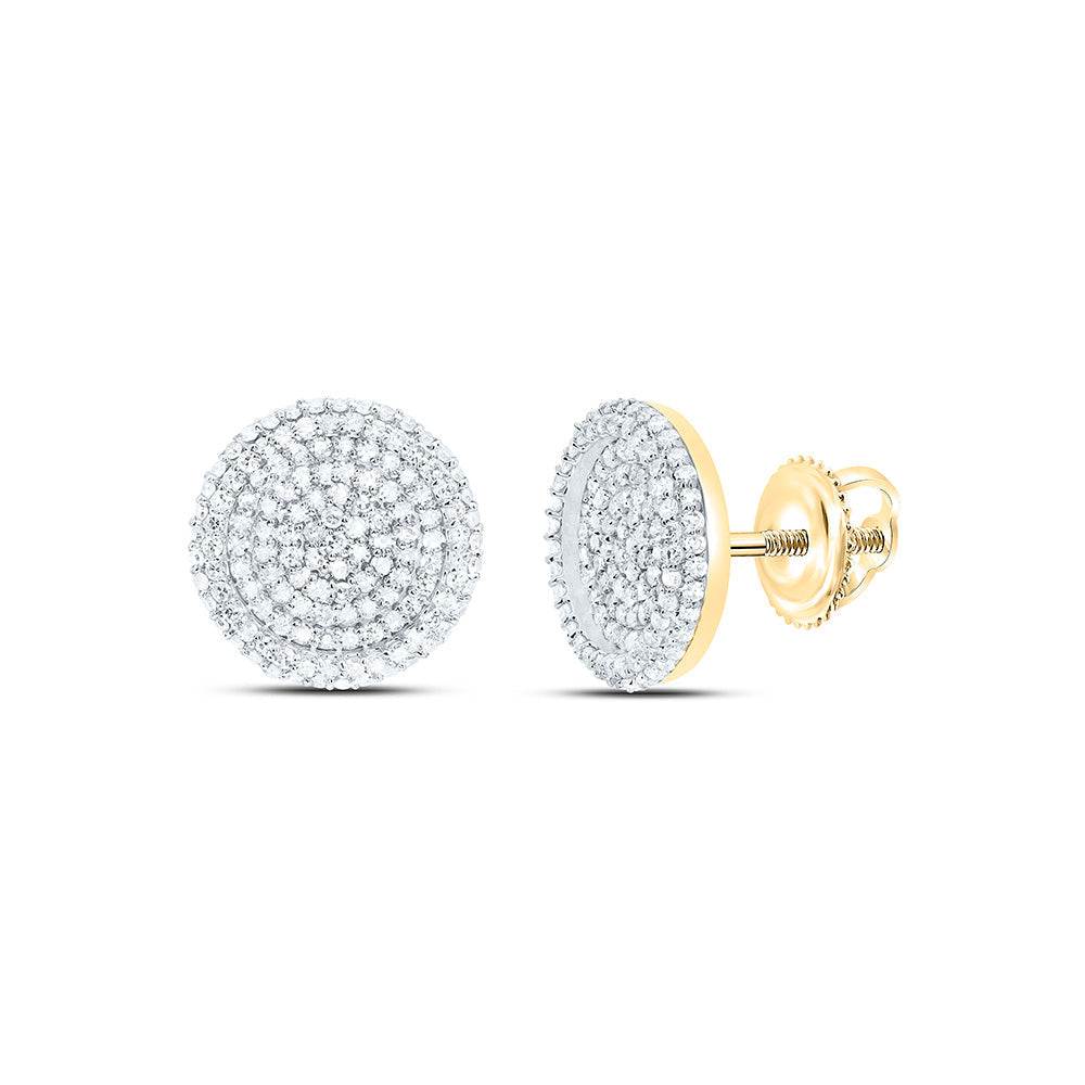 3/4CTW-NAT DIA NK FASHION ROUND EARRING Daisy Joyeria