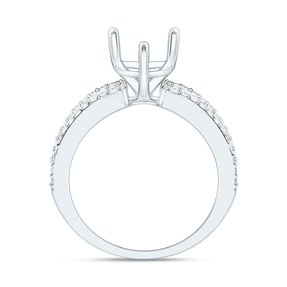 7/8CTW-NAT DIA ANA M 1 1/2CT-CHT SEMI-MOUNT HEART BAGUETTE RING Daisy Joyeria