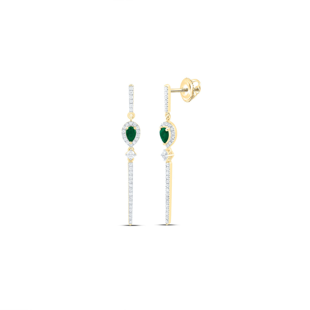 1/2CTW-NAT DIA ANA M 5X3MM-PS-EM NAT GEM DANGLING EARRING Daisy Joyeria