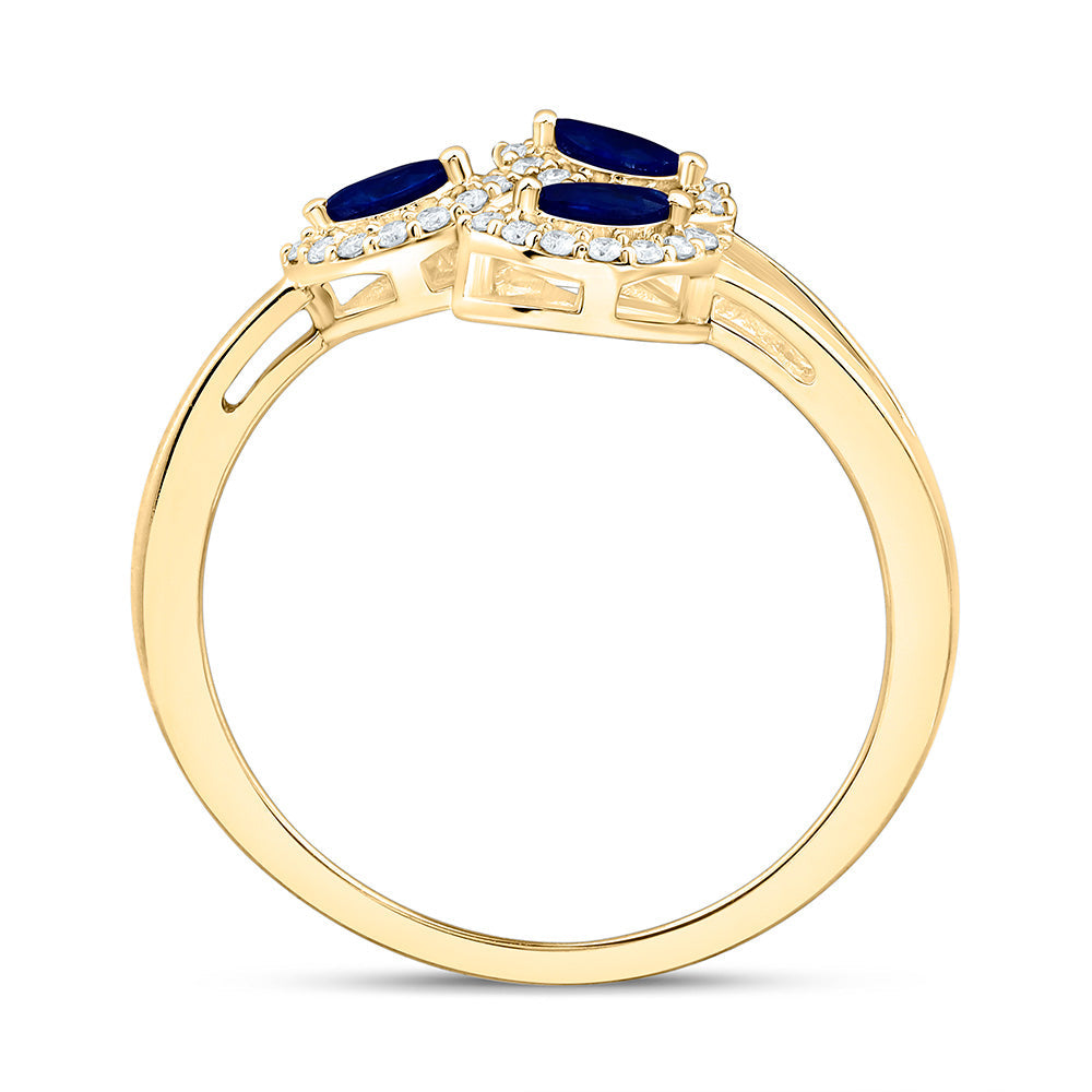 1/6CTW-NAT DIA ANA M 1/5CT-MQ-BS NAT GEM MARQUISE RING Daisy Joyeria