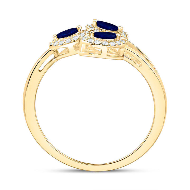 1/6CTW-NAT DIA ANA M 1/5CT-MQ-BS NAT GEM MARQUISE RING Daisy Joyeria