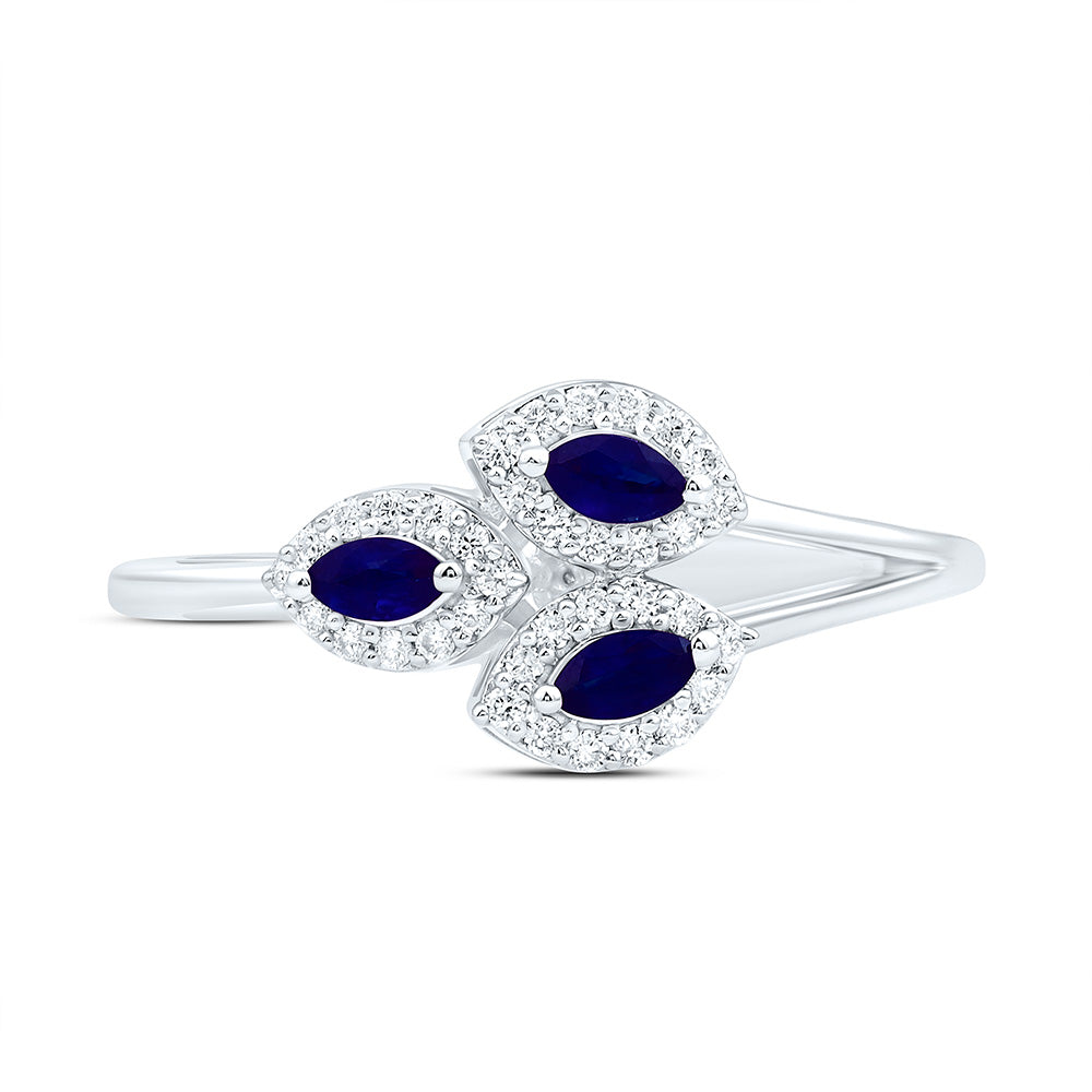 1/6CTW-NAT DIA ANA M 1/5CT-MQ-BS NAT GEM MARQUISE RING Daisy Joyeria