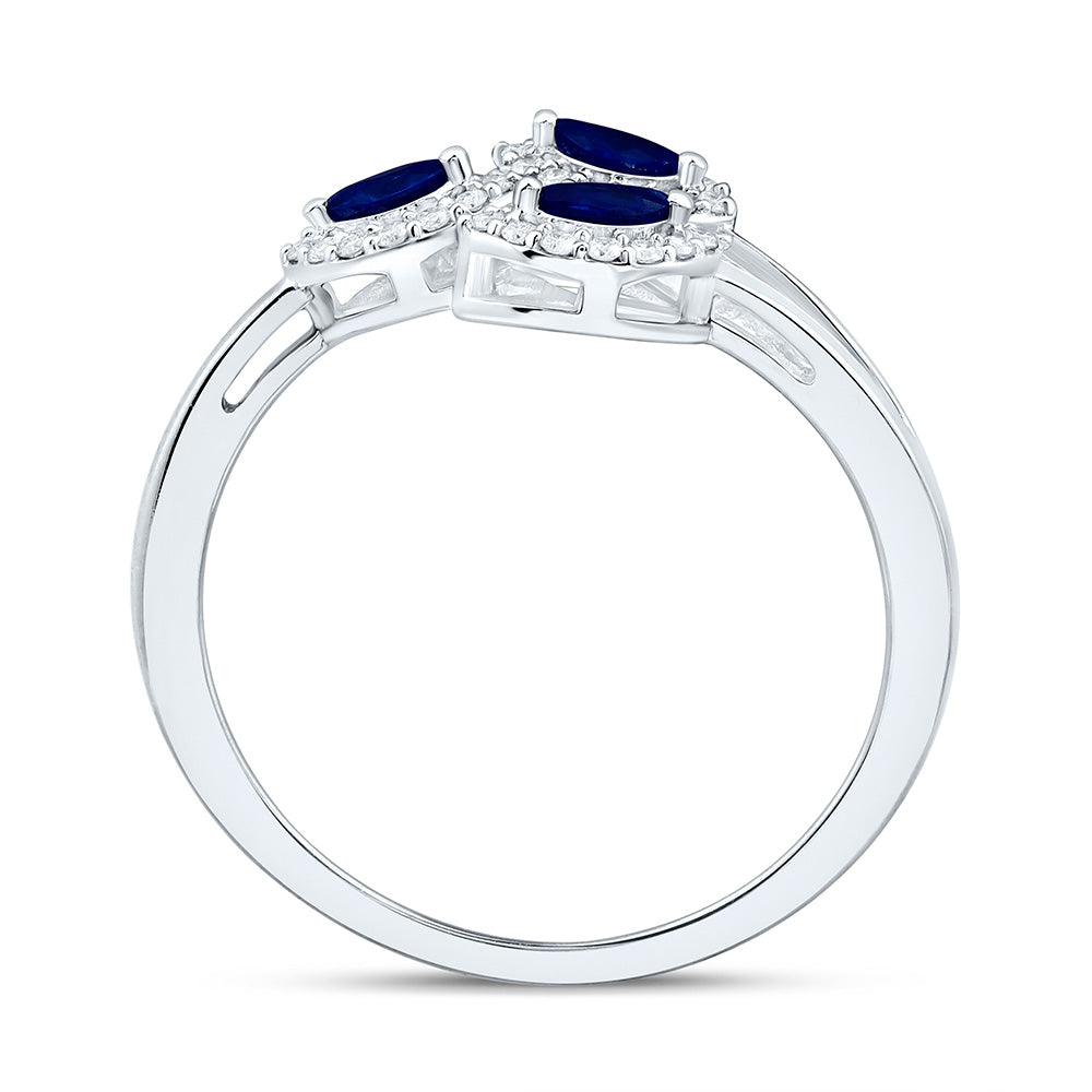 1/6CTW-NAT DIA ANA M 1/5CT-MQ-BS NAT GEM MARQUISE RING Daisy Joyeria