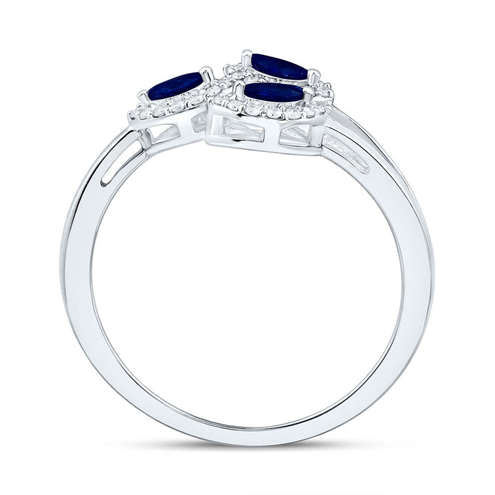 1/6CTW-NAT DIA ANA M 1/5CT-MQ-BS NAT GEM MARQUISE RING Daisy Joyeria