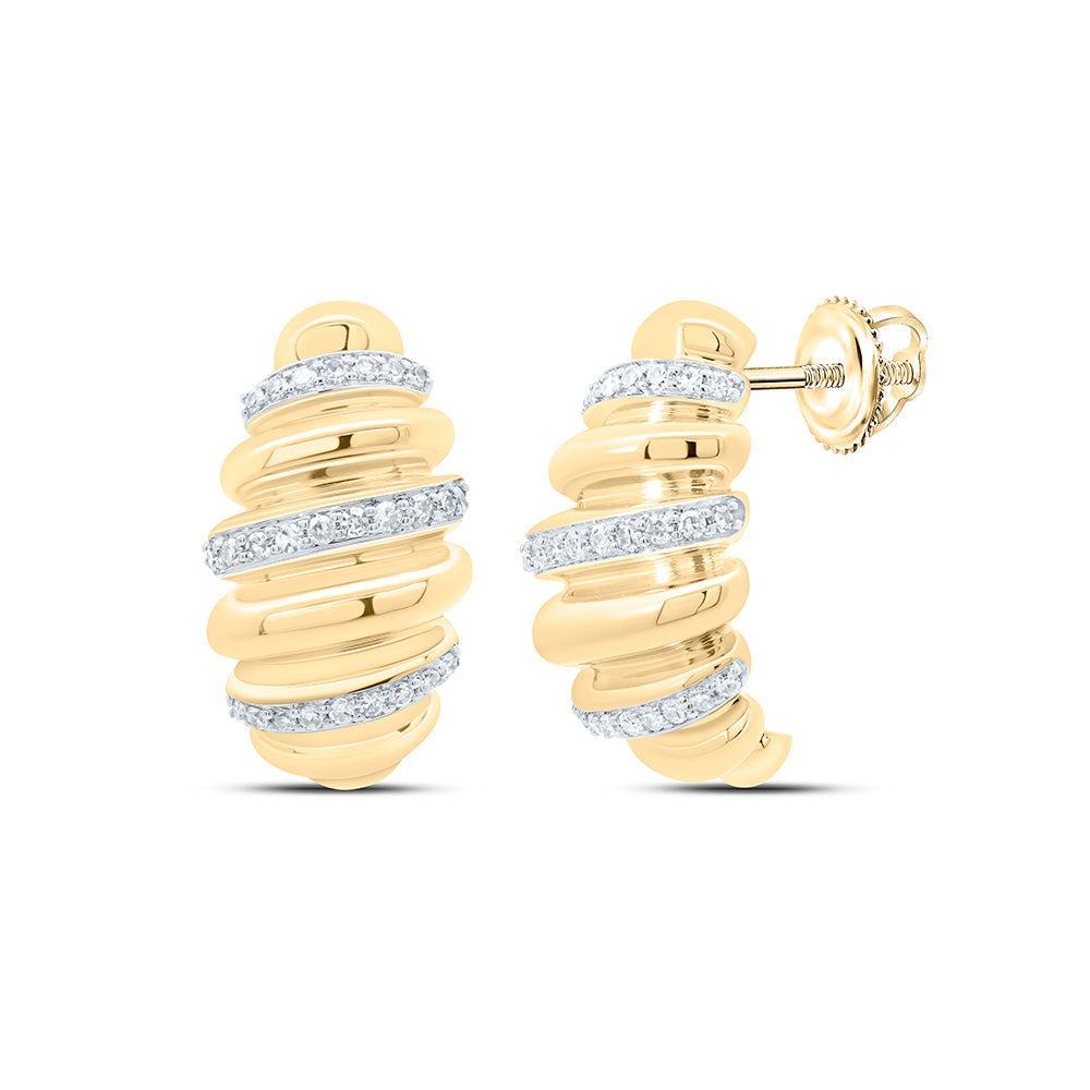1/3CTW-NAT DIA CN FASHION CROISSANT EARRING Daisy Joyeria