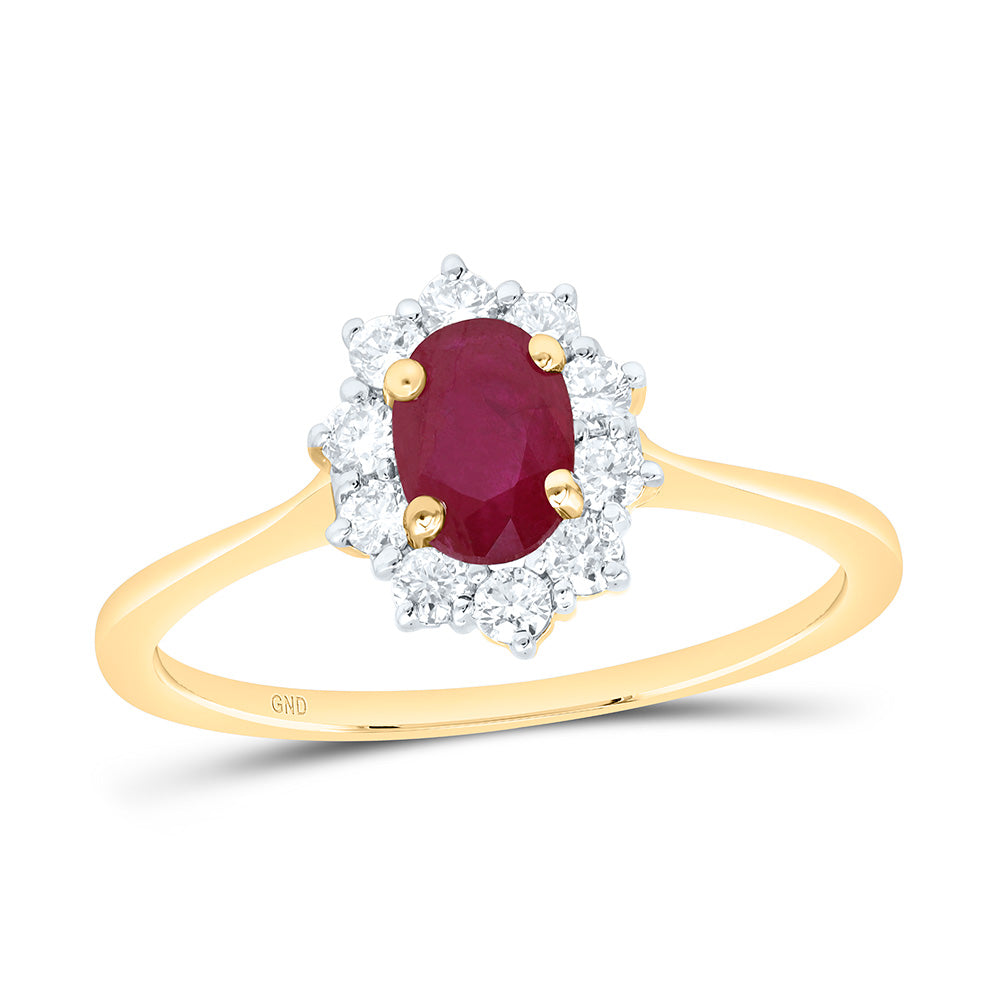 1/4CTW-NAT DIA NK 6X4MM OV-RU NAT GEM RING Daisy Joyeria