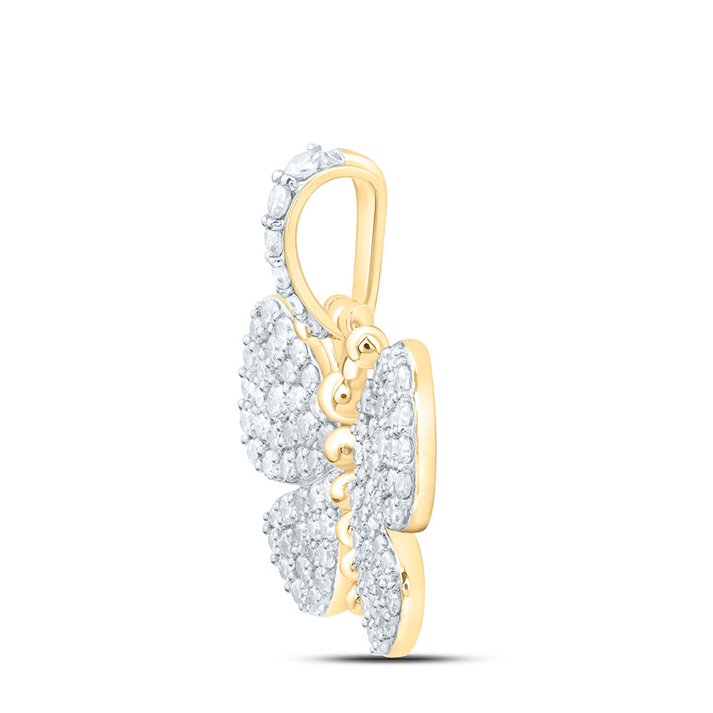 3/4CTW-NAT DIA NK FASHION BUTTERFLY PENDANT Daisy Joyeria