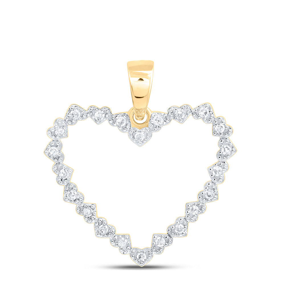 1/10CTW-NAT DIA P1 GIFT HEART PENDANT Daisy Joyeria