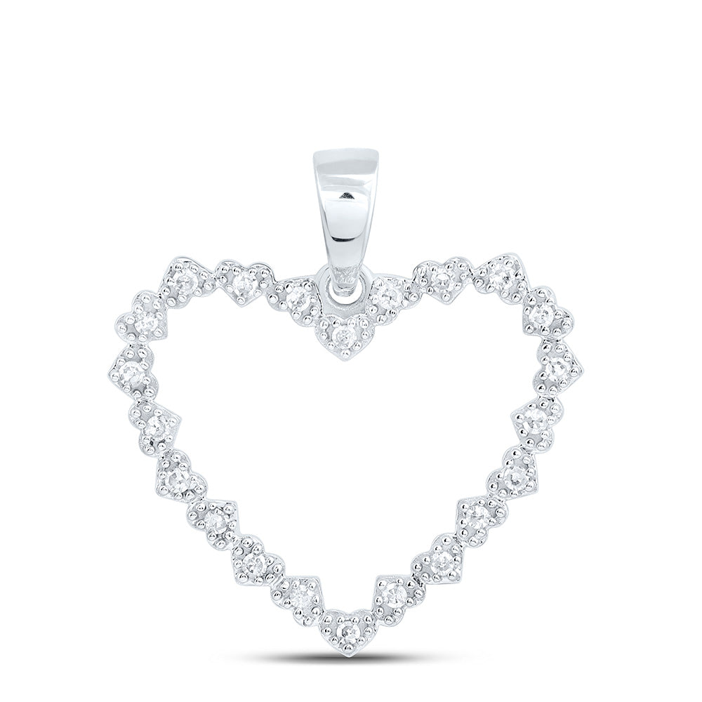 1/10CTW-NAT DIA P1 GIFT HEART PENDANT Daisy Joyeria