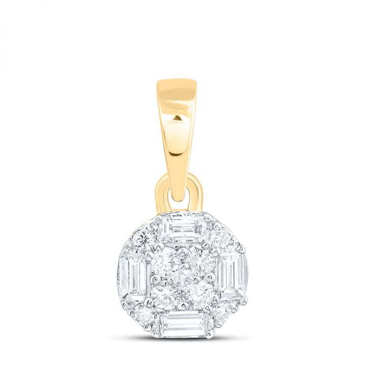 1/6CTW-NAT DIA ANA M FASHION ROUND PENDANT Daisy Joyeria