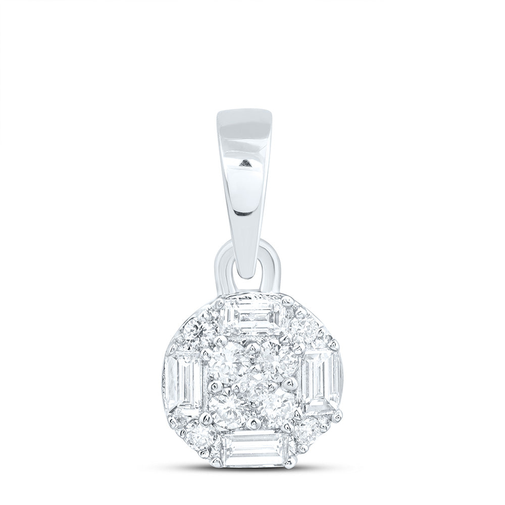 1/6CTW-NAT DIA ANA M FASHION ROUND PENDANT Daisy Joyeria