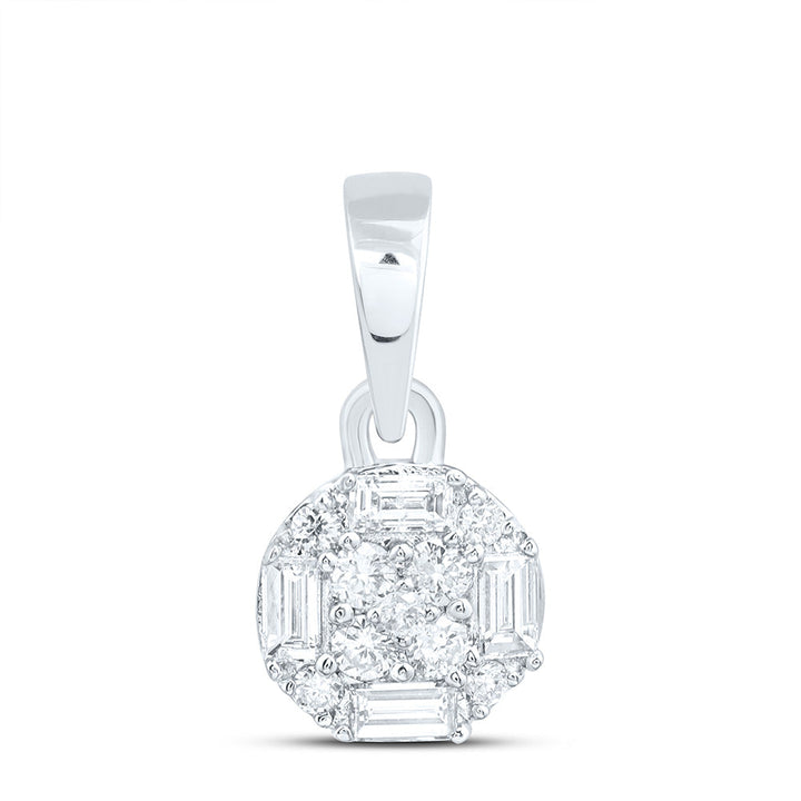 1/6CTW-NAT DIA ANA M FASHION ROUND PENDANT Daisy Joyeria