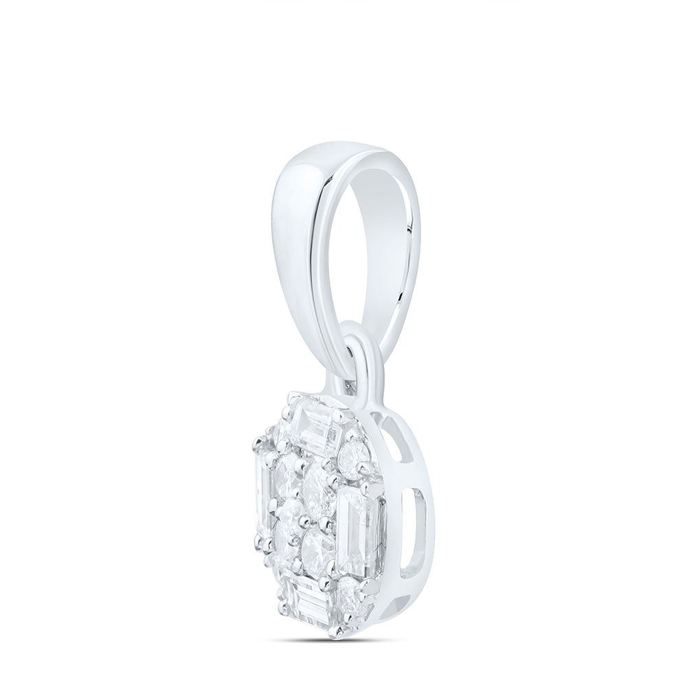 1/6CTW-NAT DIA ANA M FASHION ROUND PENDANT Daisy Joyeria