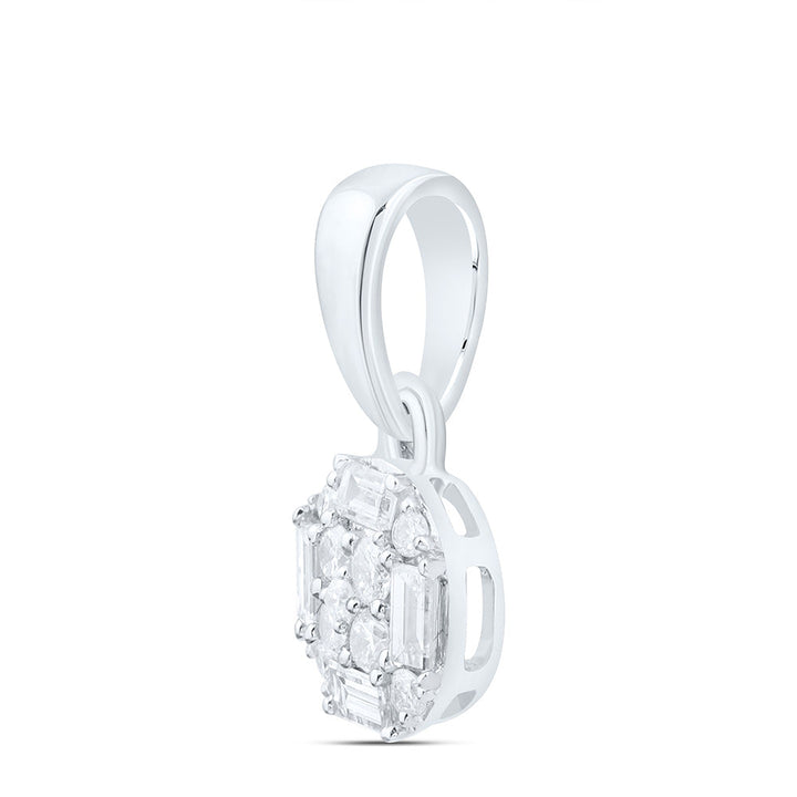 1/6CTW-NAT DIA ANA M FASHION ROUND PENDANT Daisy Joyeria