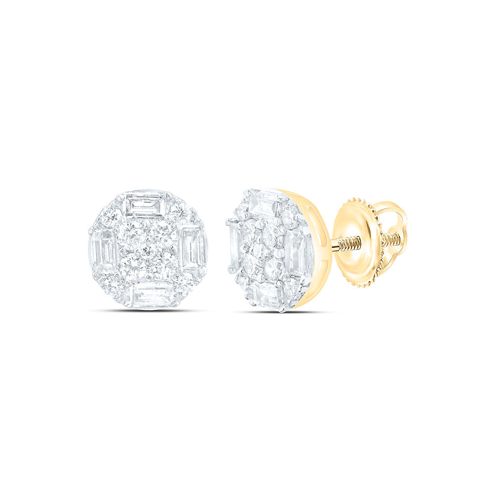 1/4CTW-NAT DIA ANA M FASHION ROUND EARRING Daisy Joyeria