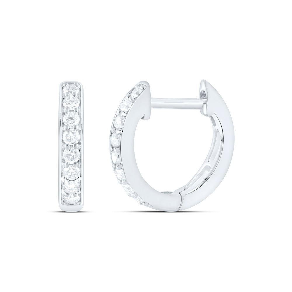 1/6CTW-NAT DIA CN FASHION HOOP EARRING Daisy Joyeria