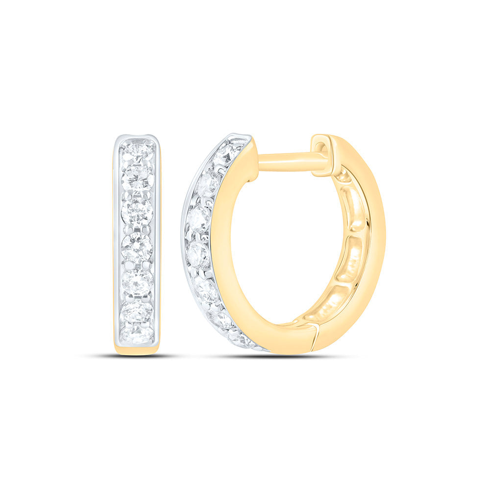 1/3CTW-NAT DIA CN FASHION HOOP EARRING Daisy Joyeria