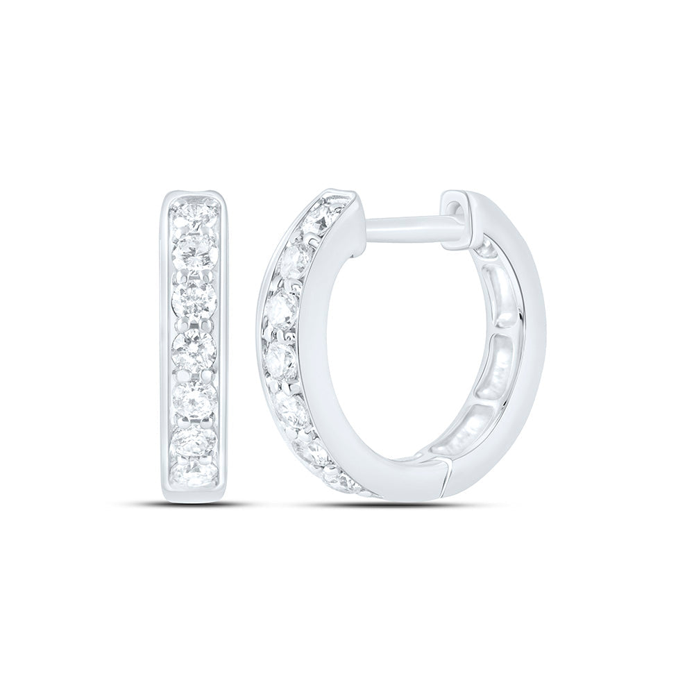 1/3CTW-NAT DIA CN FASHION HOOP EARRING Daisy Joyeria