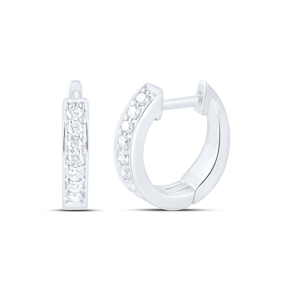 1/6CTW-NAT DIA CN FASHION HOOP EARRING Daisy Joyeria
