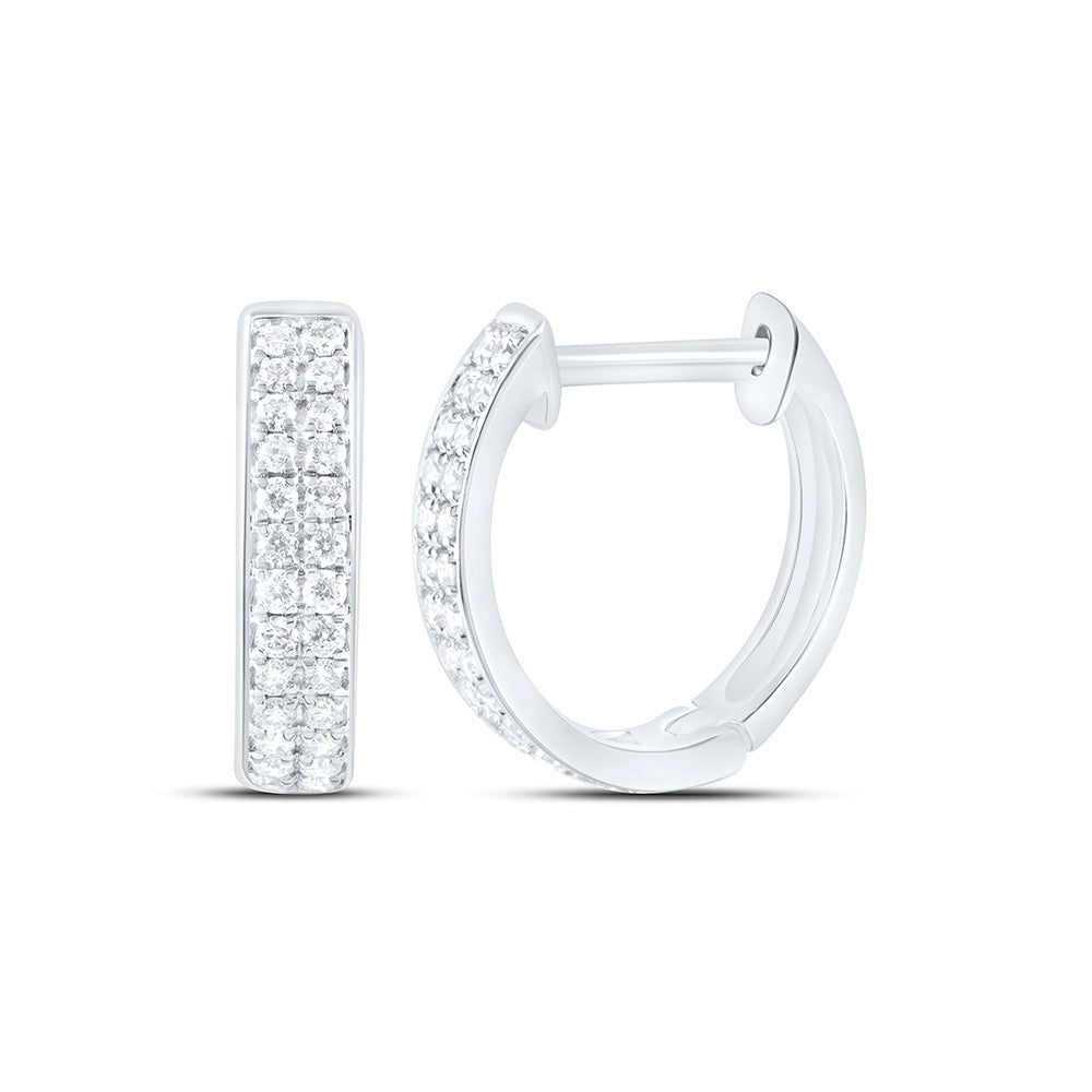 1/4CTW-NAT DIA CN FASHION HOOP EARRING Daisy Joyeria