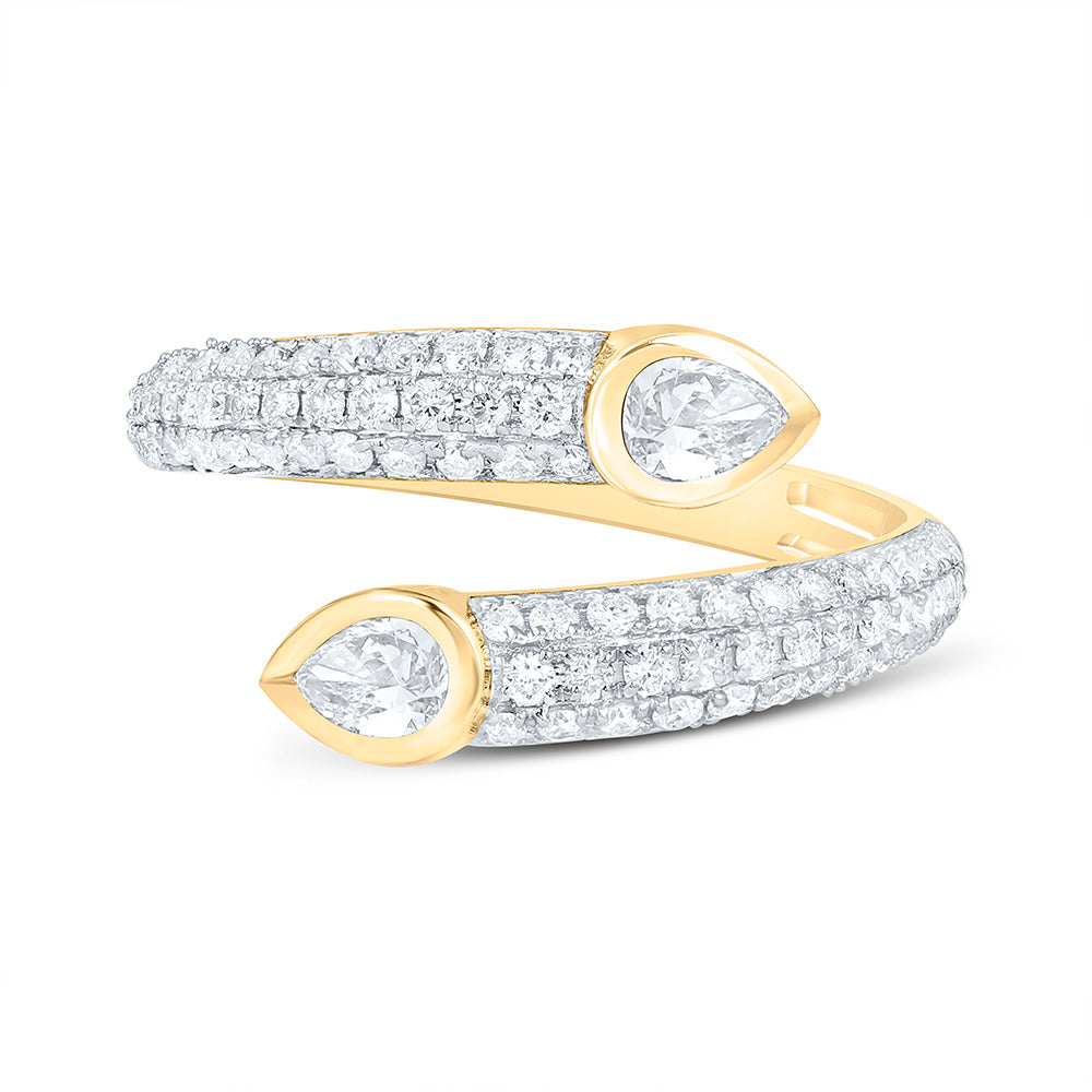 3/4CTW-NAT DIA ANA M FASHION TEAR DROP RING Daisy Joyeria