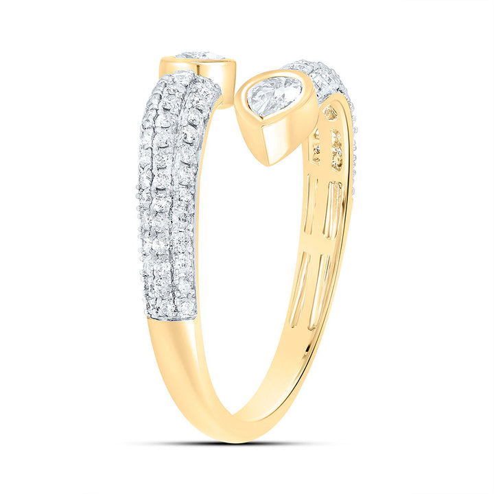 3/4CTW-NAT DIA ANA M FASHION TEAR DROP RING Daisy Joyeria