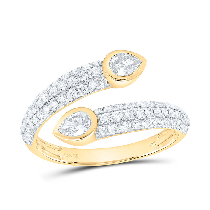 3/4CTW-NAT DIA ANA M FASHION TEAR DROP RING Daisy Joyeria