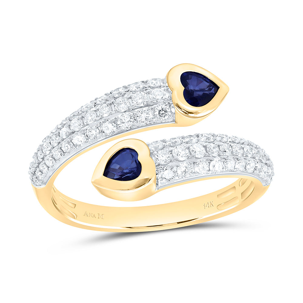 1/2CTW-NAT DIA ANA M 4MM HT-BS NAT GEM HEART RING Daisy Joyeria