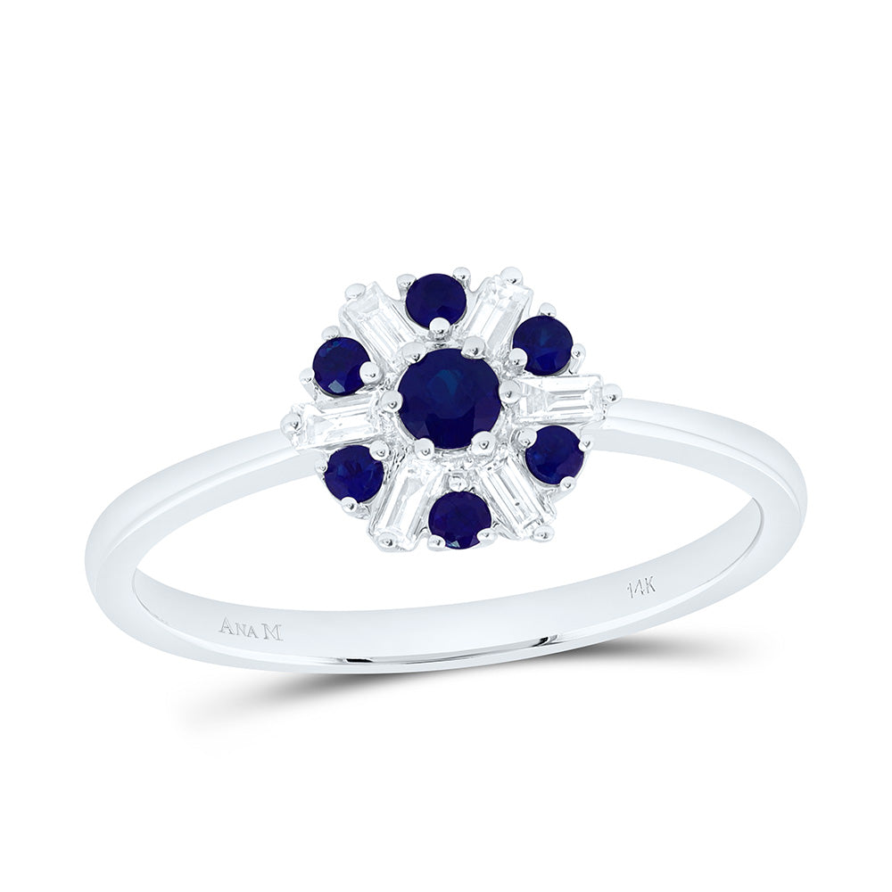 1/8CTW-NAT DIA ANA M 1/5CT-RD-BS NAT GEM FLOWER RING Daisy Joyeria