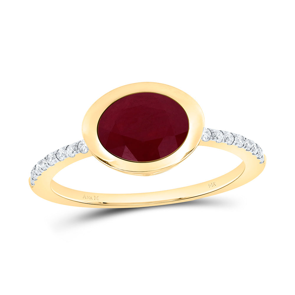 1/8CTW-NAT DIA ANA M 9X7MM-OV-RU, NAT GEM OVAL RING Daisy Joyeria