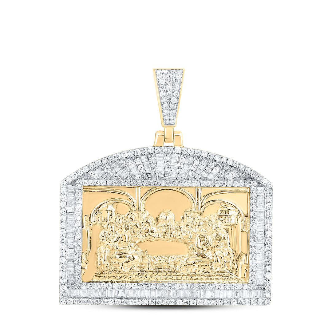1 1/3CTW-NAT DIA NK LAST SUPPER MENS CHARM Daisy Joyeria