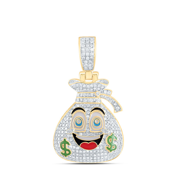 1/2CTW-NAT DIA NK MONEY BAG MENS CHARM Daisy Joyeria