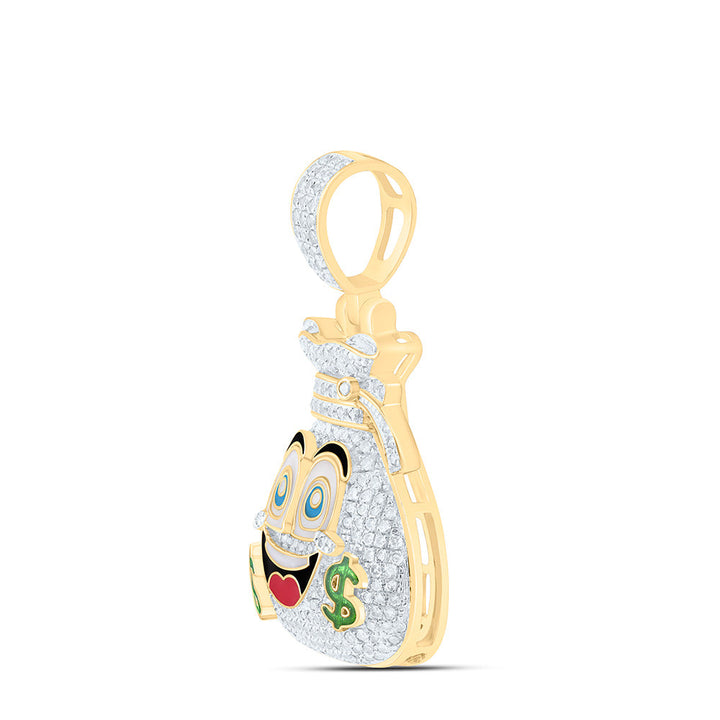 1/2CTW-NAT DIA NK MONEY BAG MENS CHARM Daisy Joyeria