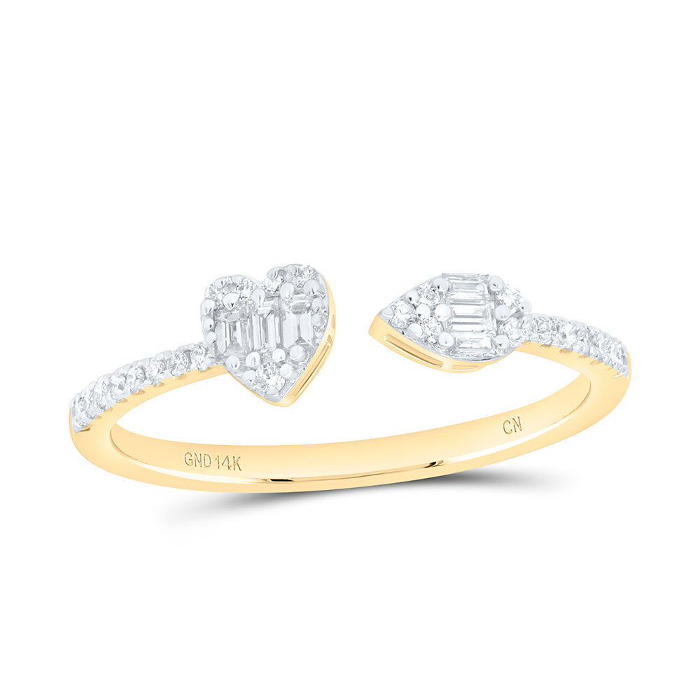 1/5CTW-NAT DIA CN FASHION PEAR RING Daisy Joyeria