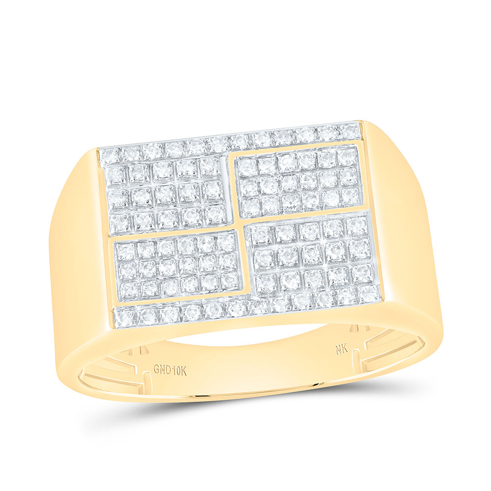 1/3CTW-NAT DIA NK MENS RING Daisy Joyeria