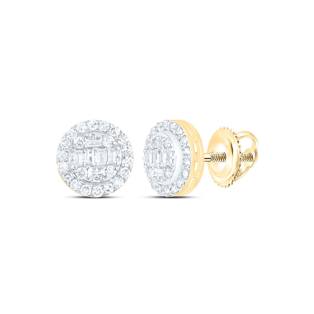 1/2CTW-NAT DIA NK FASHION ROUND EARRING Daisy Joyeria