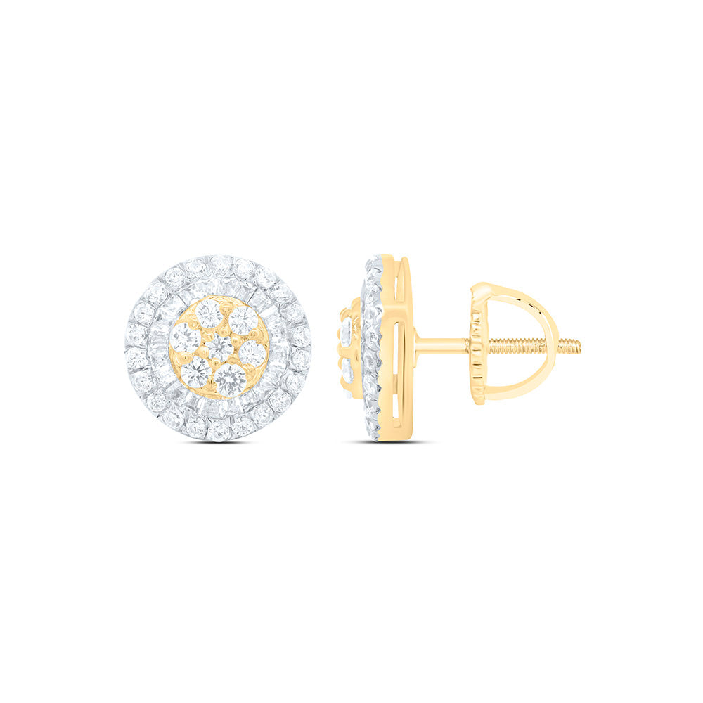 5/8CTW-NAT DIA NK FASHION ROUND EARRING Daisy Joyeria