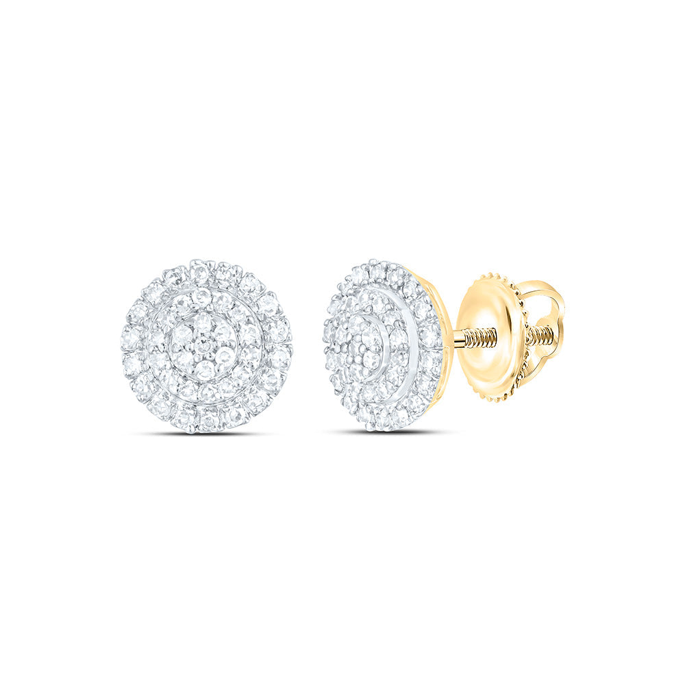1/6CTW-NAT DIA NK FASHION ROUND EARRING Daisy Joyeria