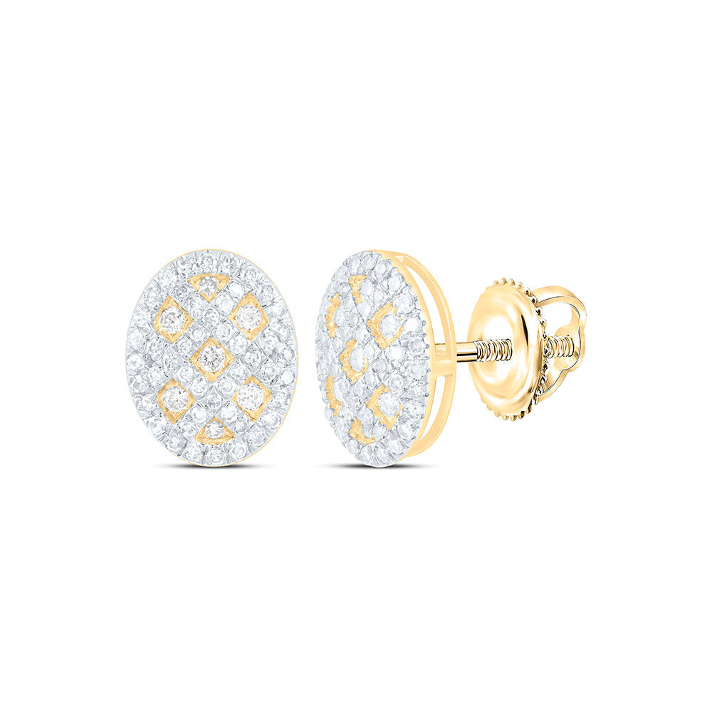 1/2CTW-NAT DIA NK FASHION ROUND EARRING Daisy Joyeria