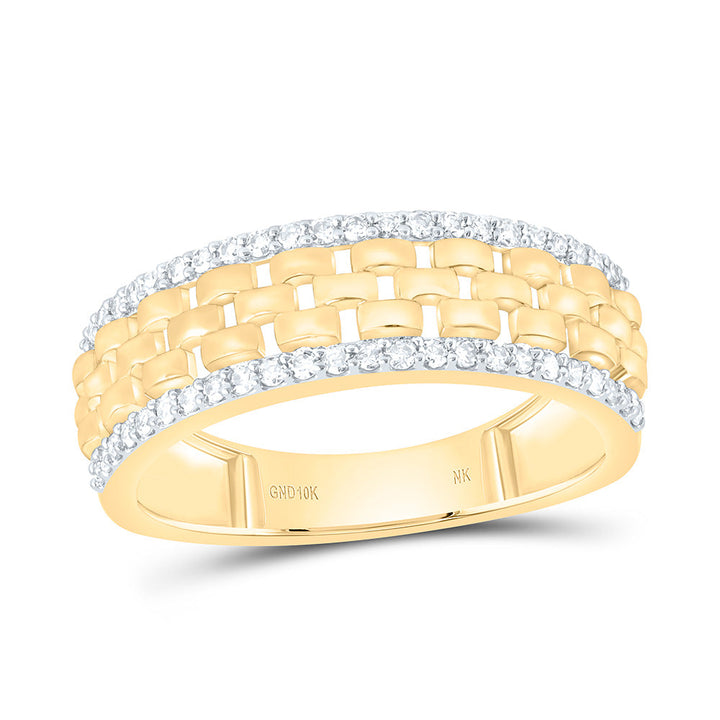 3/8CTW-NAT DIA NK MENS BAND Daisy Joyeria