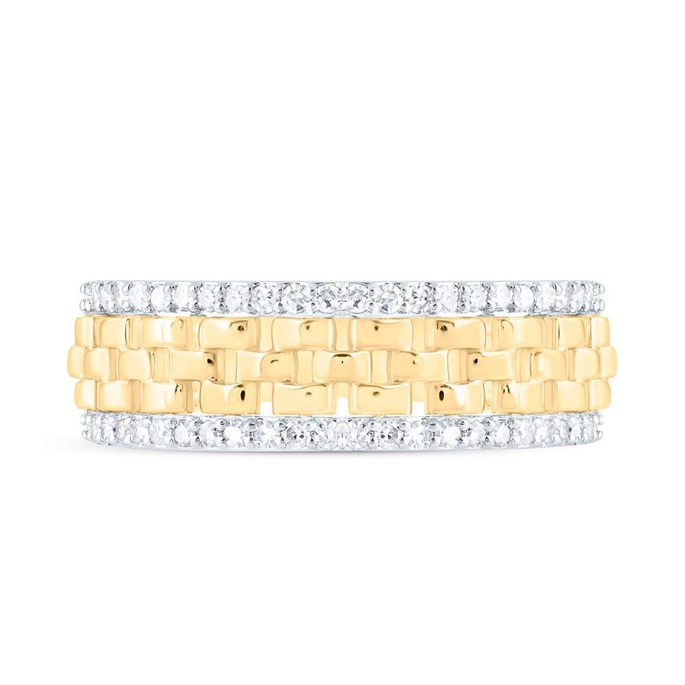 3/8CTW-NAT DIA NK MENS BAND Daisy Joyeria