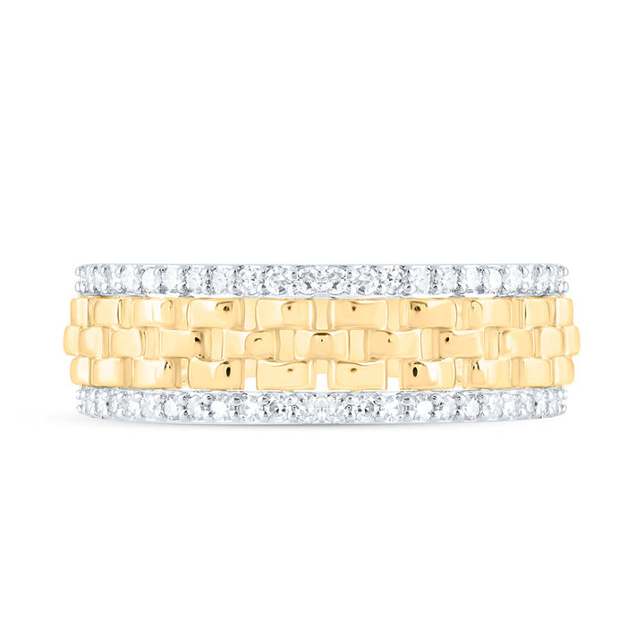 3/8CTW-NAT DIA NK MENS BAND Daisy Joyeria