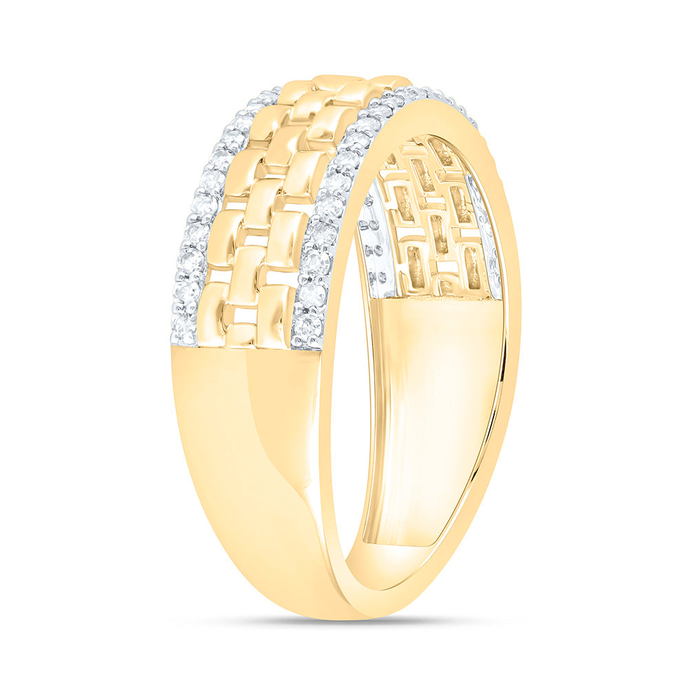 3/8CTW-NAT DIA NK MENS BAND Daisy Joyeria